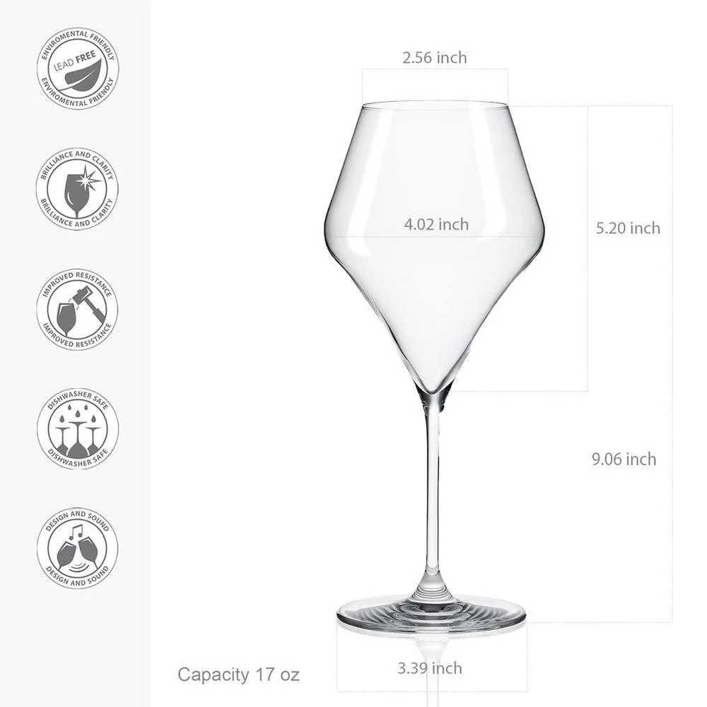 Aram White Wine Glasses 380ml, Set of 6 - Image 4