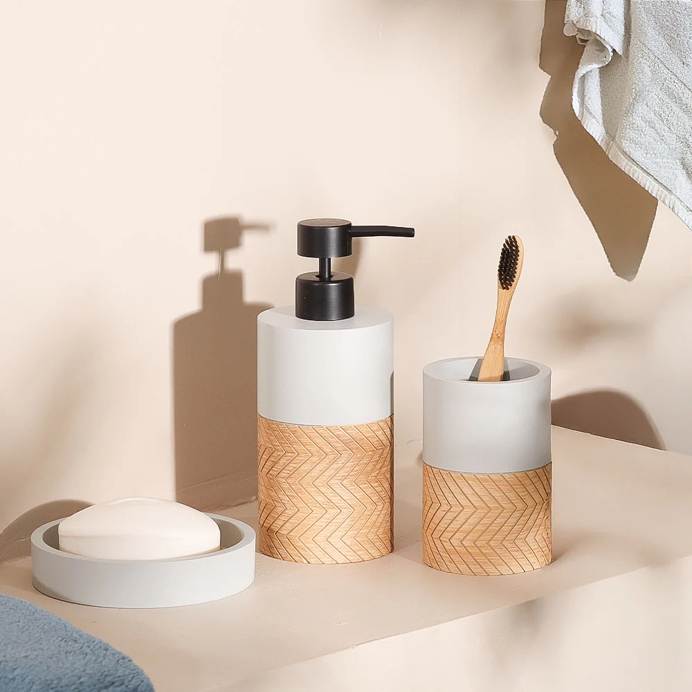 Ardo 3-piece Bathroom Set - Grey Brown - Image 2