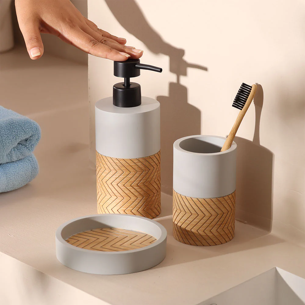 Ardo 3-piece Bathroom Set - Grey Brown - Image 3