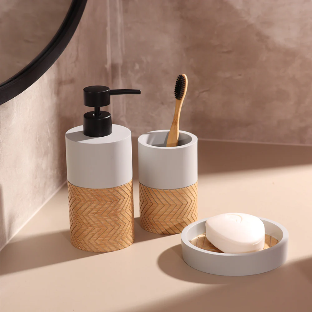 Ardo 3-piece Bathroom Set - Grey Brown - Image 4