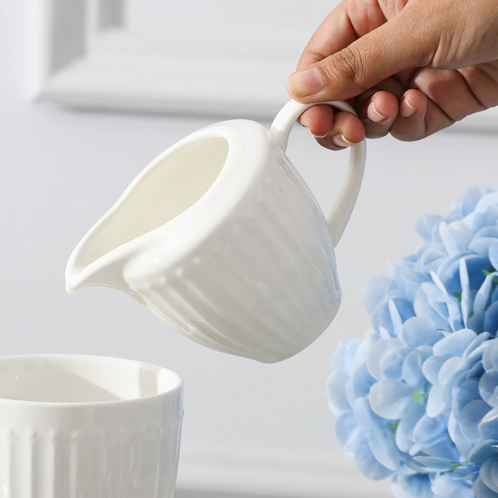 Aria Ceramic Milk Jug - White - Image 4