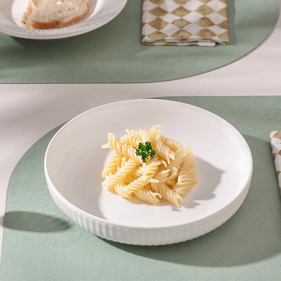 Aria Ceramic Serving Plate - White