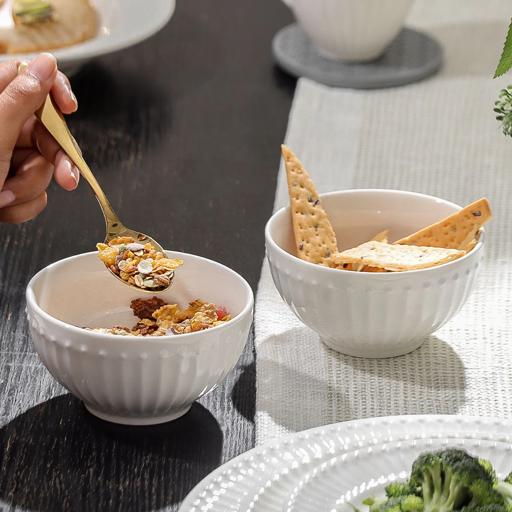 Aria Ceramic Small Bowl - White - Image 5
