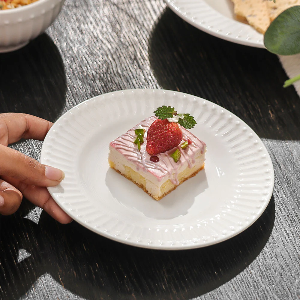 Aria Ceramic Small Plate - White - Image 3