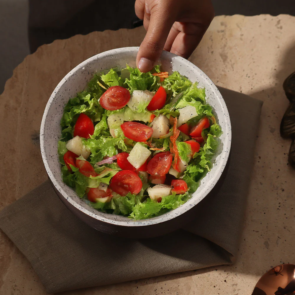 Ariel Gourmet Medium Bowl - Speckled White - Image 3
