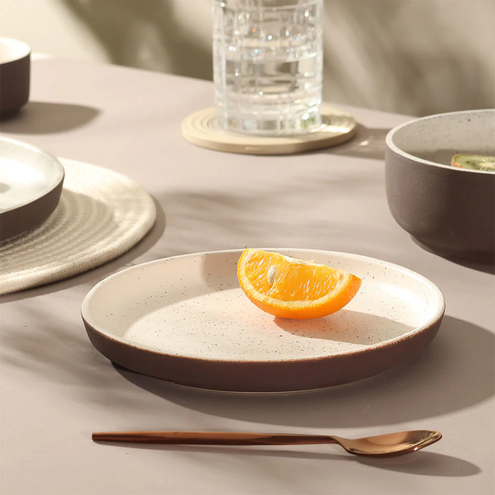 Ariel Gourmet Quarter Plate - Speckled White - Image 2