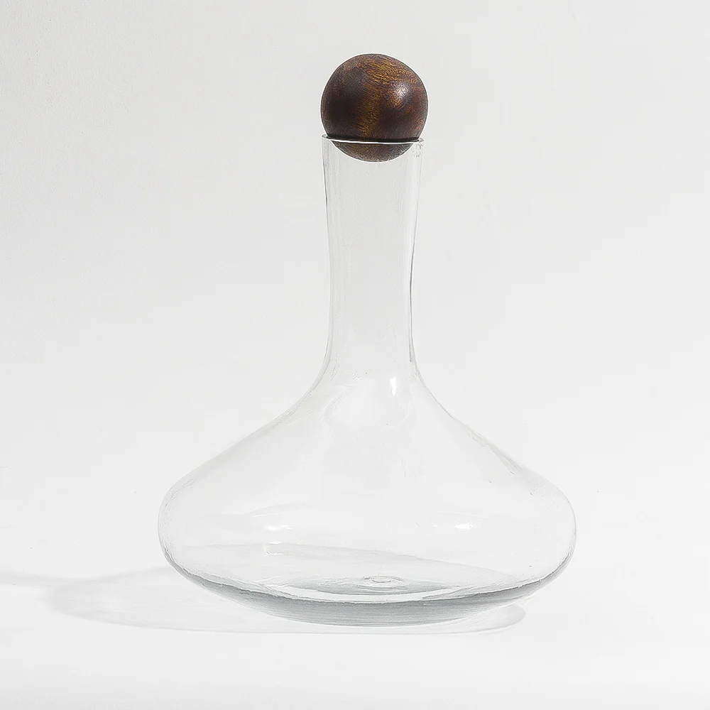 Arken Wine Decanter With Wooden Stopper 1800ml - Clear - Image 3