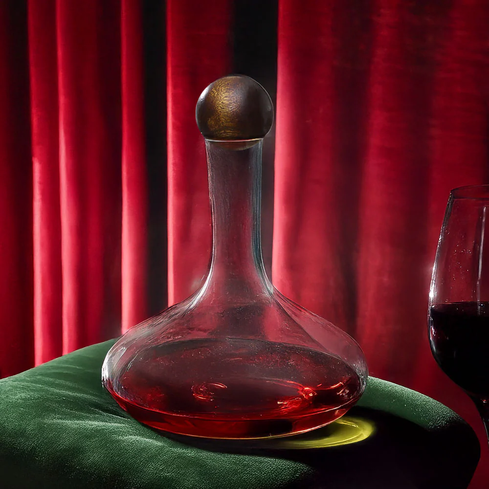 Arken Wine Decanter With Wooden Stopper 1800ml - Clear - Image 4