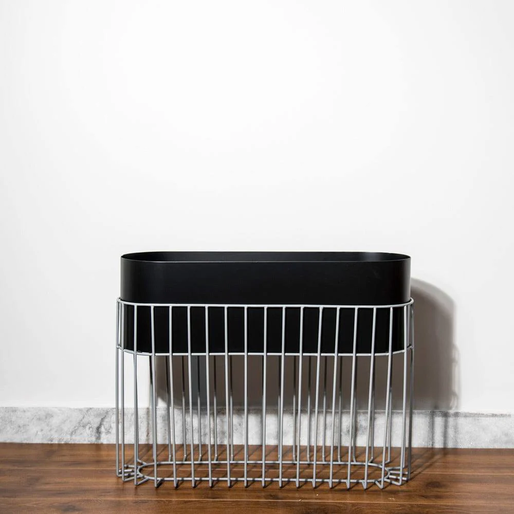 Arlo Indoor Metal Planter with Stand - Matte Black - Image 3