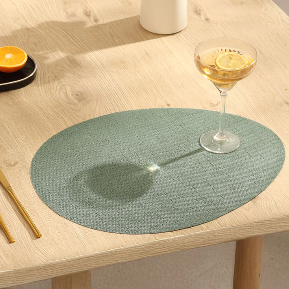 Arrondi Oval Placemats, Set of 2 - Jade - Image 6