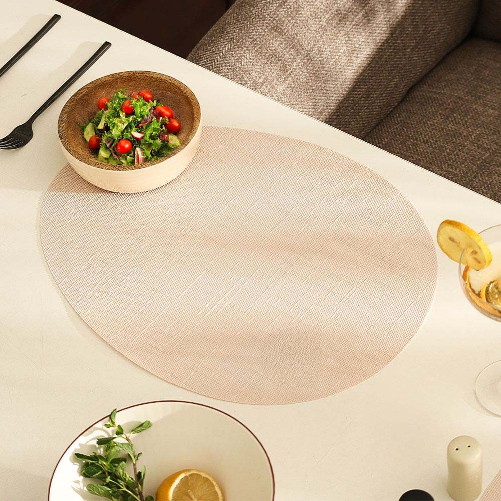 Arrondi Oval Placemats, Set of 2 - Shell - Image 2
