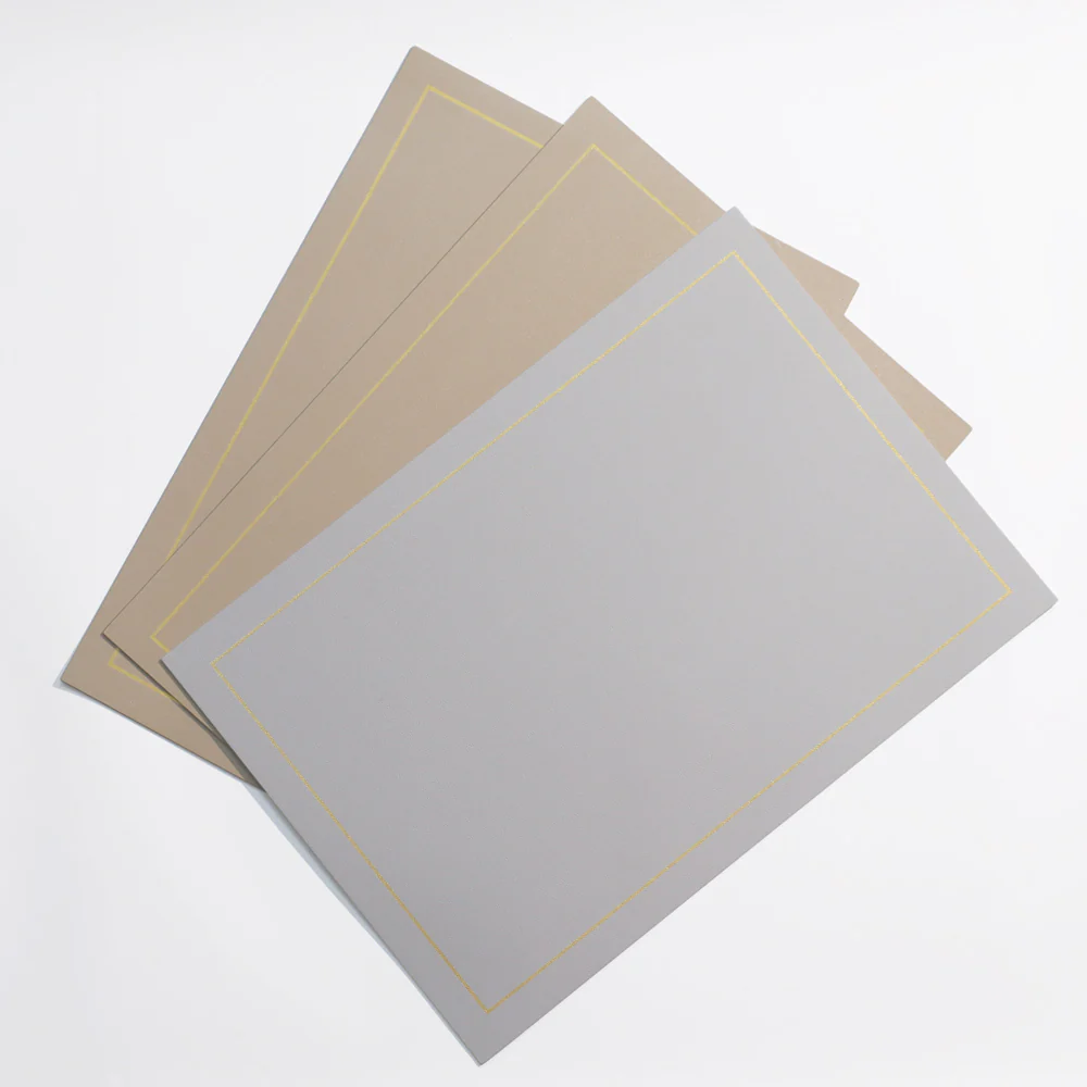 Artem Reversible Placemats, Set of 6 - Beige & Grey - Image 3