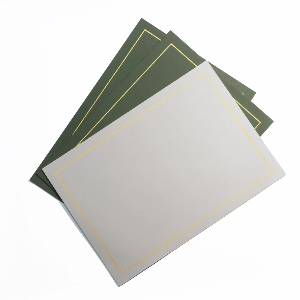 Artem Reversible Placemats, Set of 6 - Green & Grey - Image 3