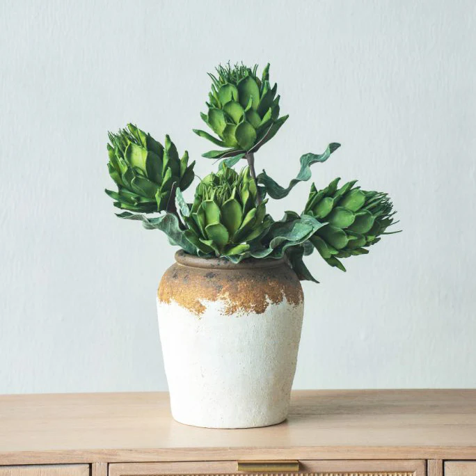 Artichoke Buds Faux Stem - Forest Green - Image 7