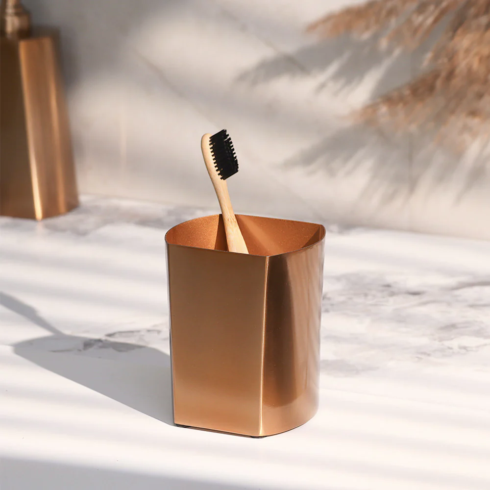 Arza Toothbrush Tumbler - Champagne Gold - Image 2