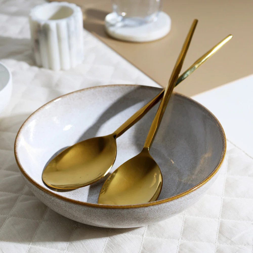 Astor Serving Spoons, Set of 2 - Gold - Image 2