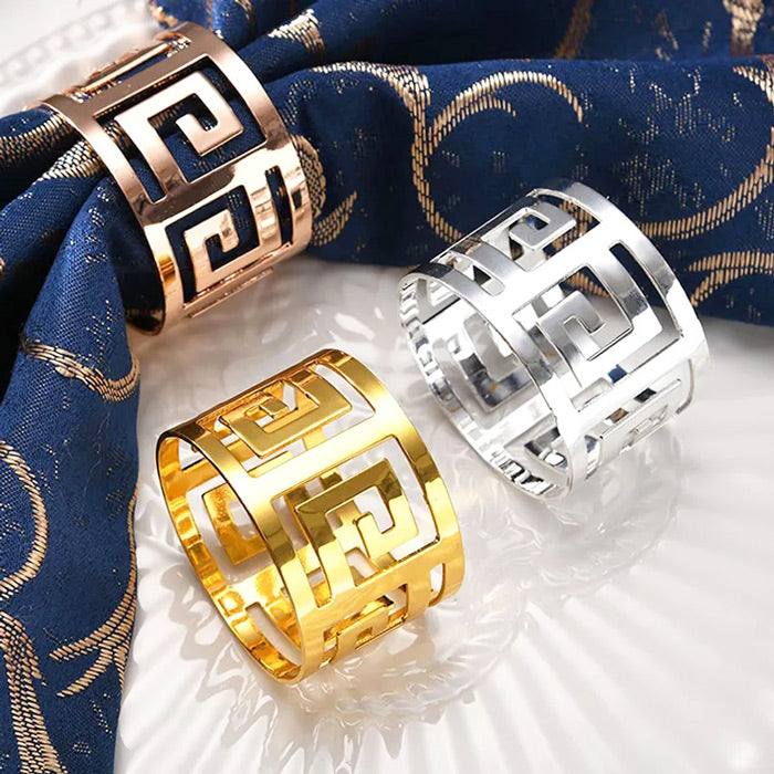 Astra Napkin Rings, Set of 6 - Gold - Image 10