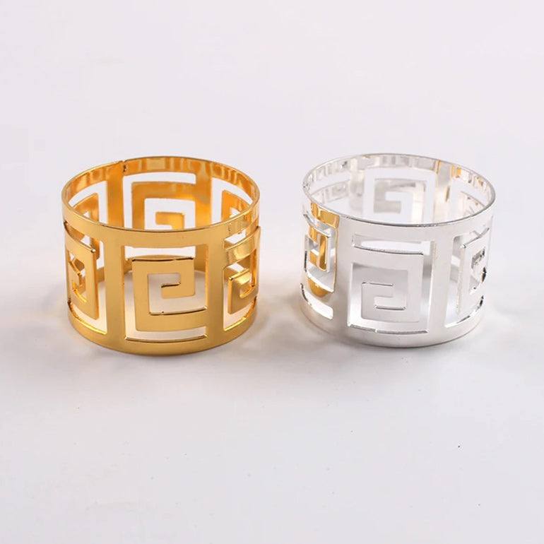 Astra Napkin Rings, Set of 6 - Gold - Image 3