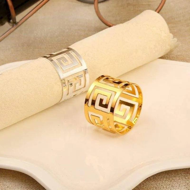 Astra Napkin Rings, Set of 6 - Gold - Image 6