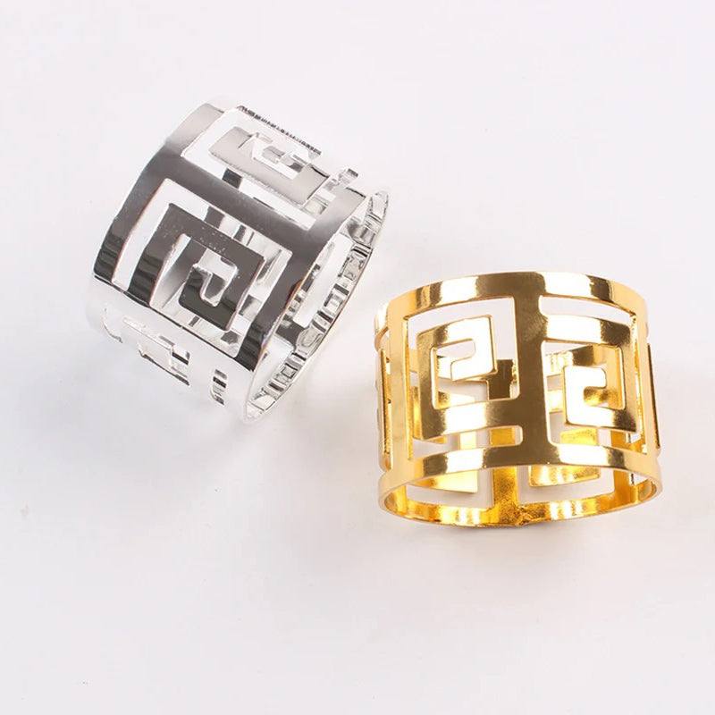 Astra Napkin Rings, Set of 6 - Gold - Image 9