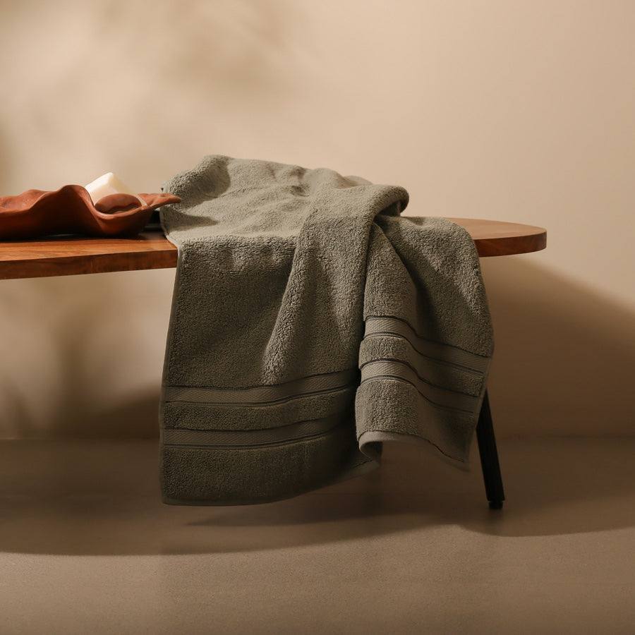 Atelier Egyptian Cotton Bath Towel - Dusty Olive - Image 4