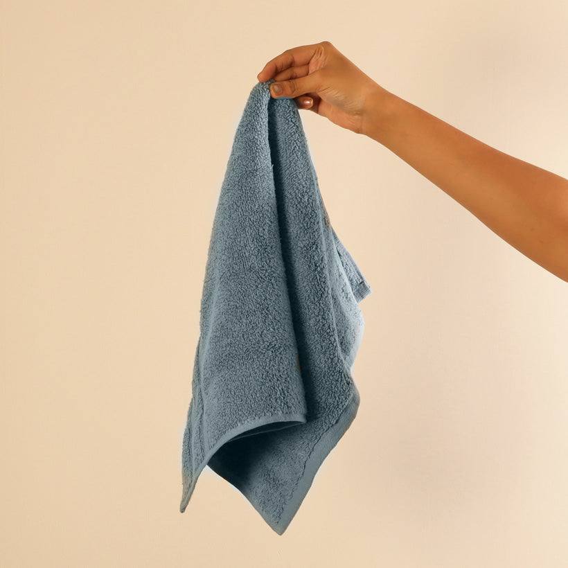 Atelier Egyptian Cotton Hand Towels, Set of 2 - Blue - Image 5