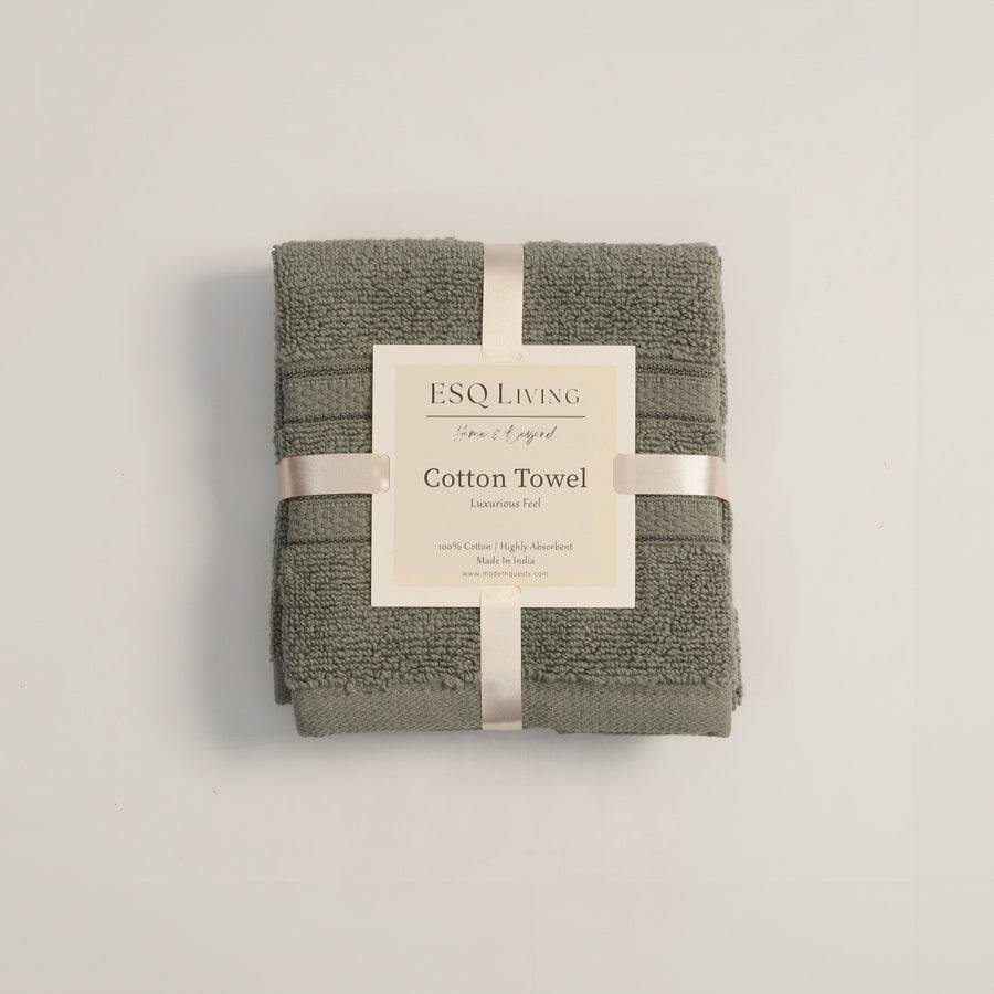 Atelier Egyptian Cotton Hand Towels, Set of 2 - Dusty Olive - Image 3