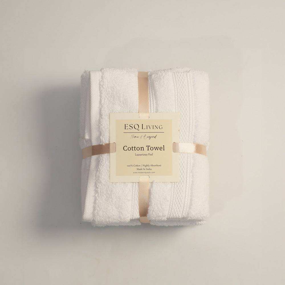 Atelier Egyptian Cotton Hand Towels, Set of 2 - Ivory - Image 3