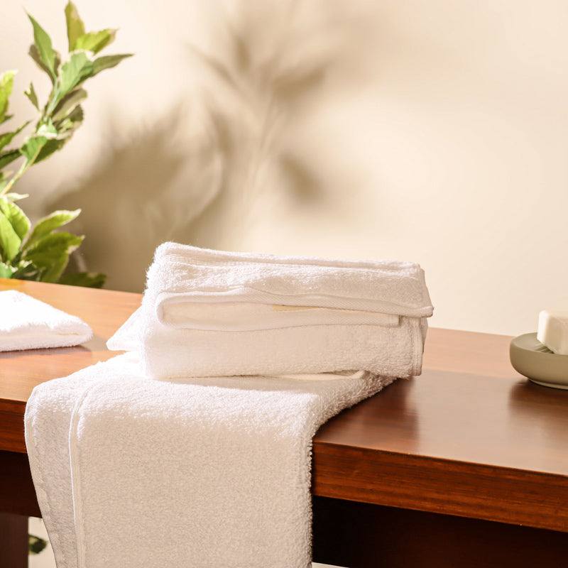 Atelier Egyptian Cotton Hand Towels, Set of 2 - Ivory - Image 4