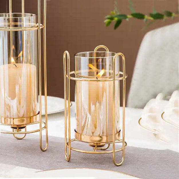 Athena Wireframe Candle Holder - Gold - Image 3