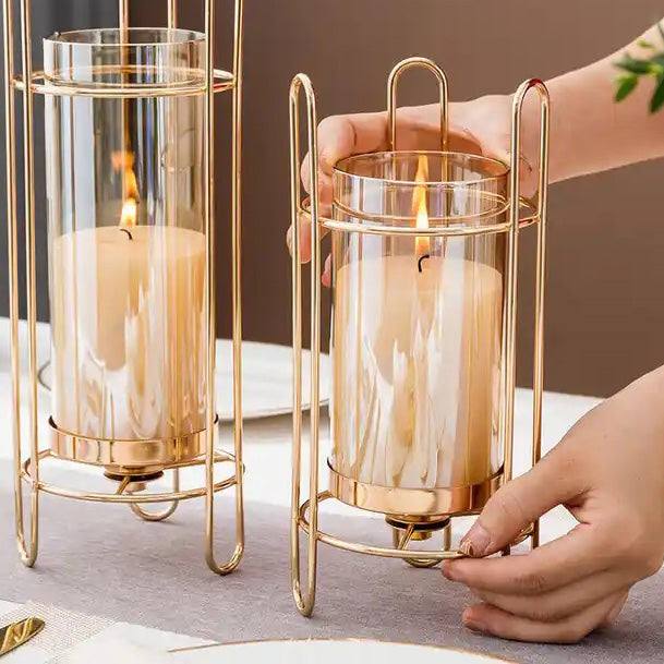 Athena Wireframe Candle Holder - Gold - Image 5