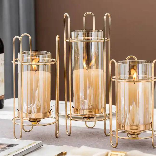 Athena Wireframe Candle Holder - Gold - Image 6