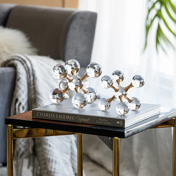 Atom Decorative Sculpture Medium - Clear Gold - Image 11