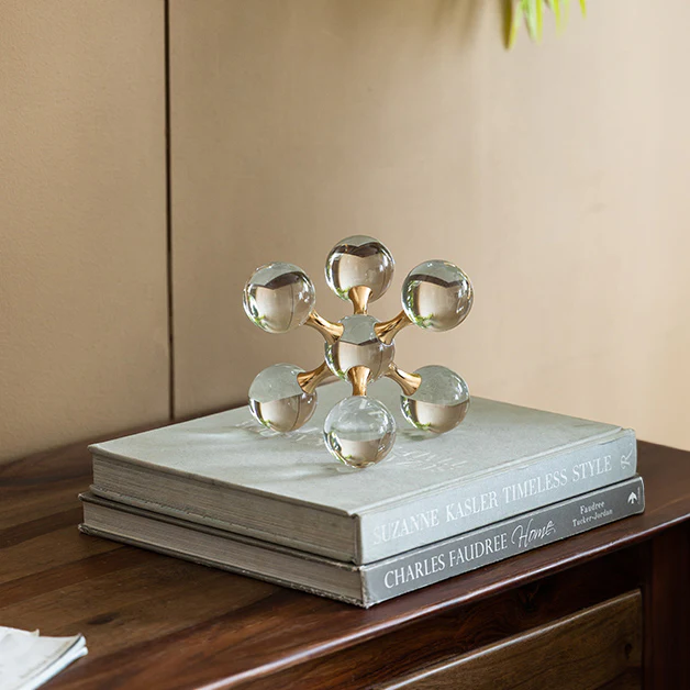 Atom Decorative Sculpture Medium - Clear Gold - Image 12