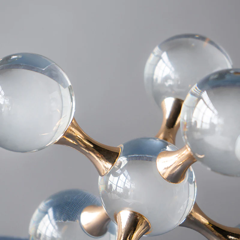 Atom Decorative Sculpture Medium - Clear Gold - Image 4