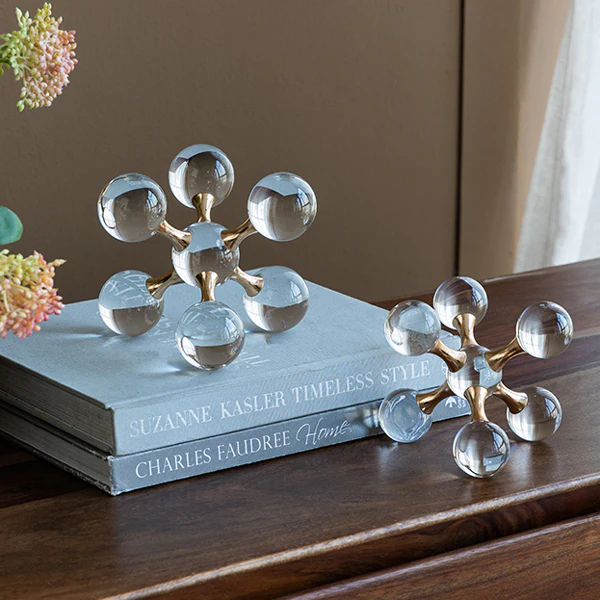 Atom Decorative Sculpture Medium - Clear Gold - Image 6