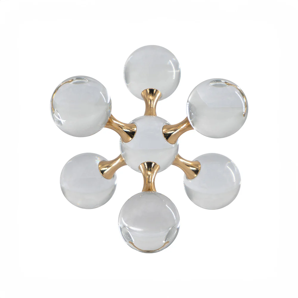 Atom Decorative Sculpture Small - Clear Gold - Image 3
