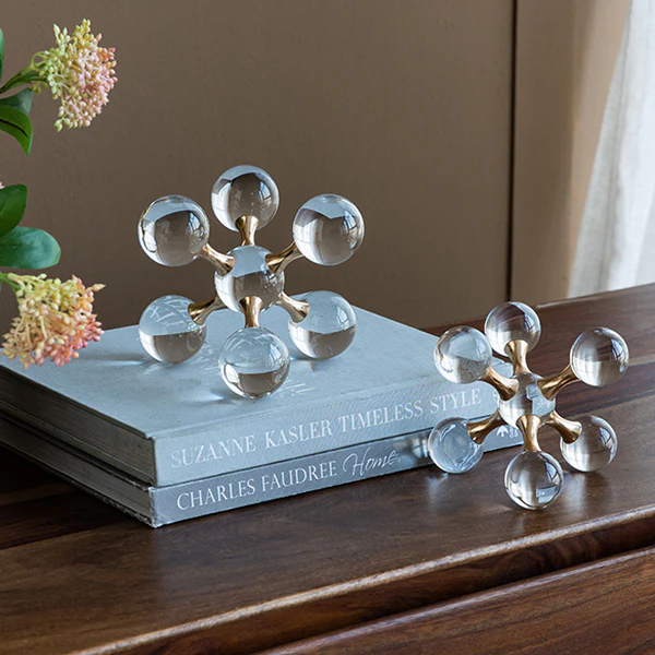 Atom Decorative Sculpture Small - Clear Gold - Image 4