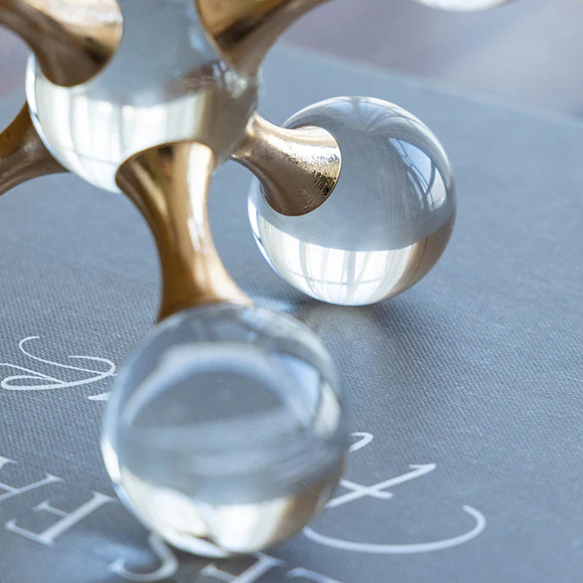 Atom Decorative Sculpture Small - Clear Gold - Image 6