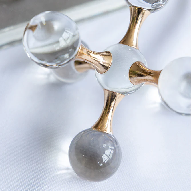 Atom Decorative Sculpture Small - Clear Gold - Image 8