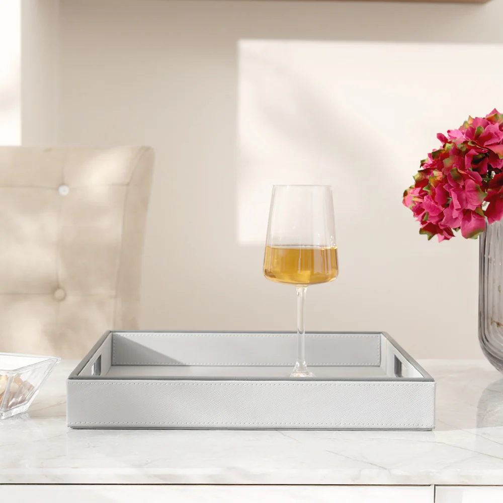 Auber Square Serving Tray Medium - Light Grey - Image 3