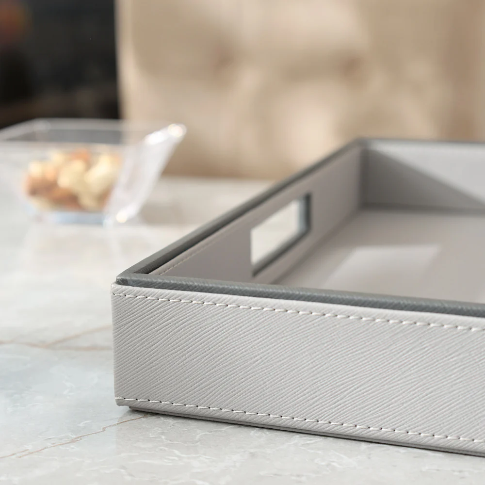 Auber Square Serving Tray Medium - Light Grey - Image 4