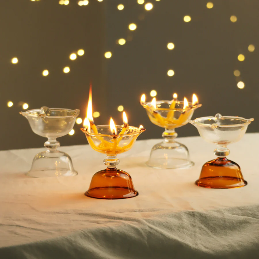 Aura Diya 2-Piece Gift Set - Dusky Orange - Image 6