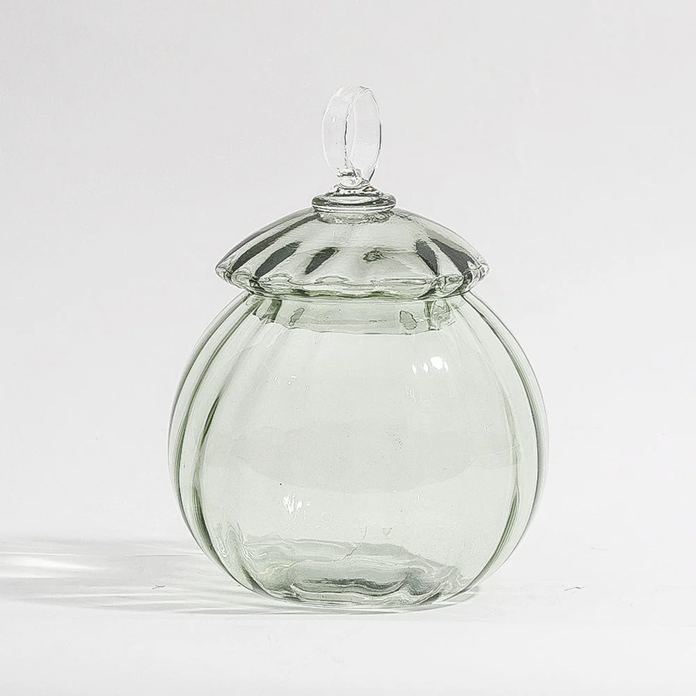 Auro Fluted Round Storage Jar Medium - Sage - Image 3