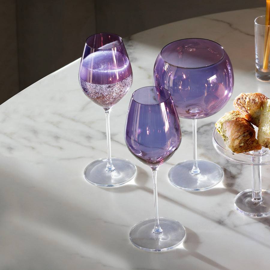 Aurora Champagne Tulip Glasses 285ml, Set of 4 - Polar Violet - Image 2