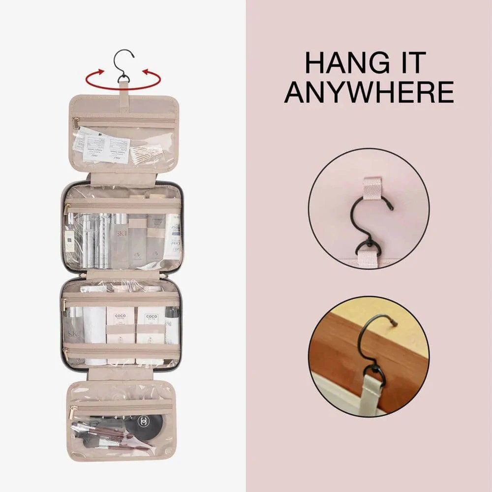 Aurora Hanging Toiletry Bag - Pink - Image 4