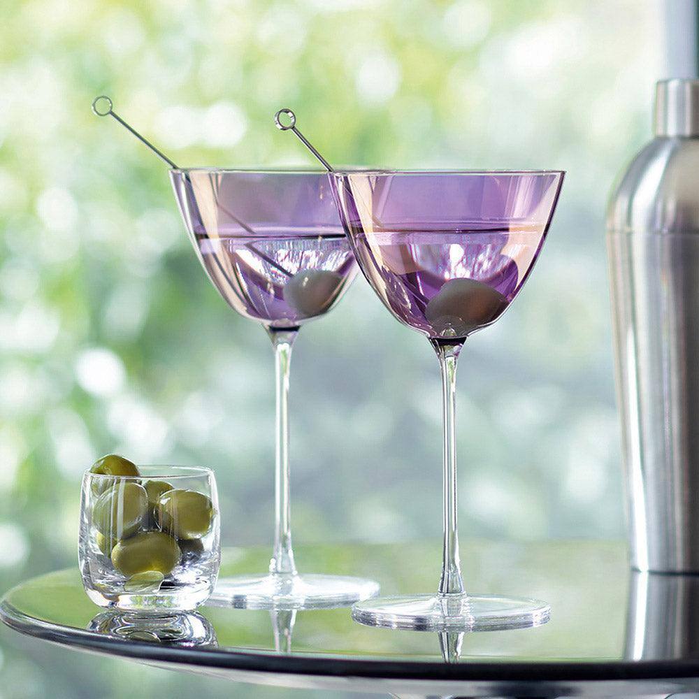 Aurora Martini Glasses 195ml, Set of 4 - Polar Violet