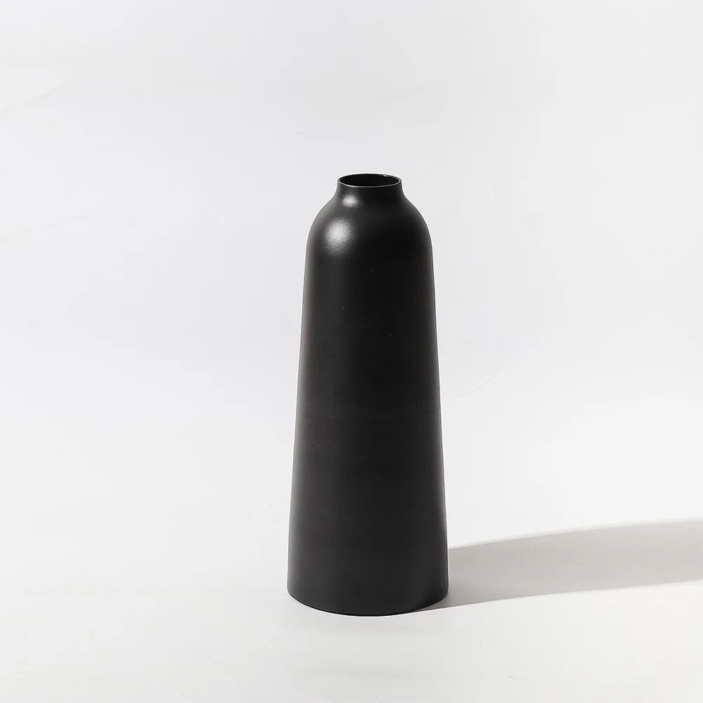 Aurora Metal Vase Medium - Black - Image 3