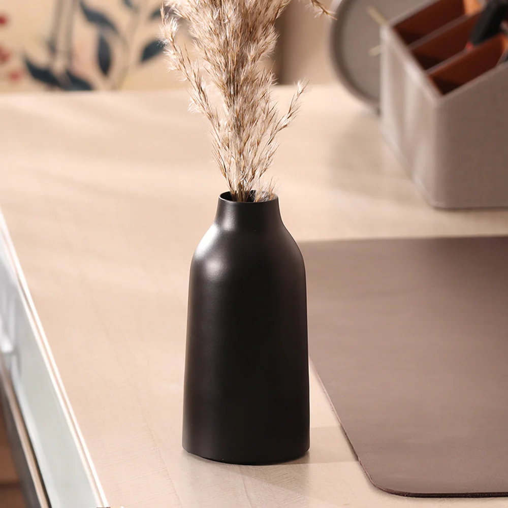 Aurora Metal Vase Small - Black