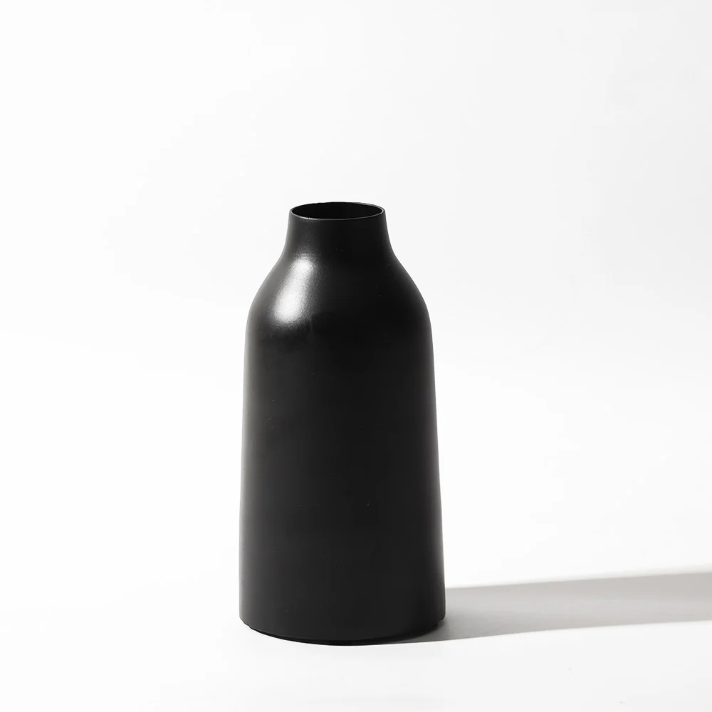 Aurora Metal Vase Small - Black - Image 3